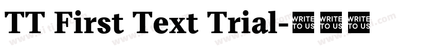 TT First Text Trial字体转换